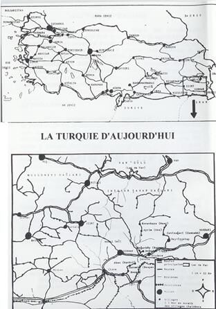 Carte de la Turquie actuelle
